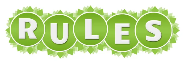 Rules Text Written Green Background — 图库照片