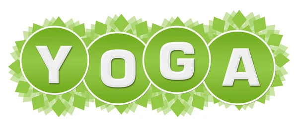 Yoga Text Written Green Background — Stock Photo, Image