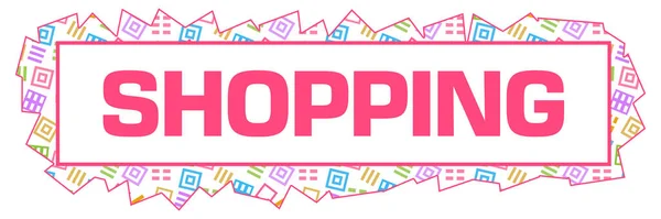 Shopping Text Written Pink Colorful Background — Stock Photo, Image