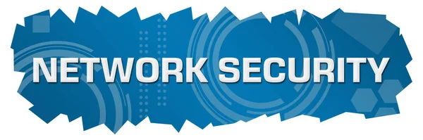 Netwerkbeveiligingstekst Blauwe Achtergrond — Stockfoto