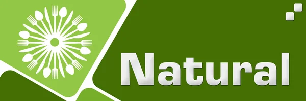 Texto Natural Escrito Sobre Fundo Verde — Fotografia de Stock