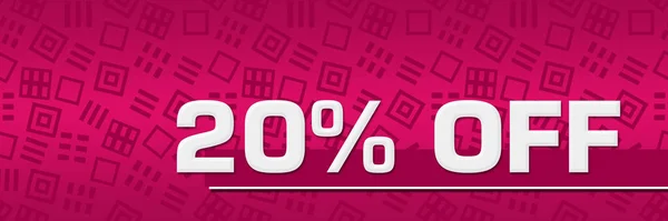 Twenty Percent Text Written Pink Background — Fotografia de Stock