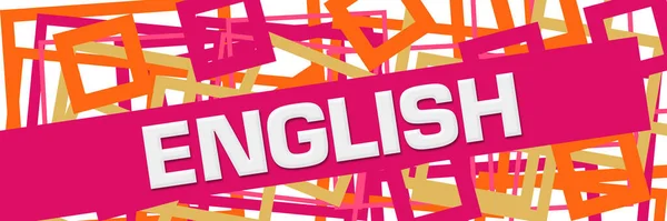 English Text Written Pink Orange Background — стоковое фото
