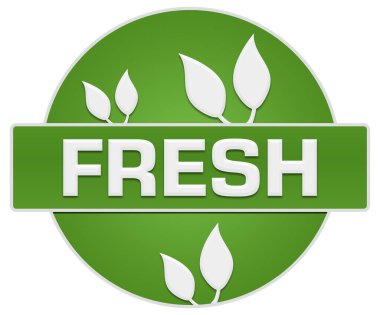 Yeşil arkaplan üzerine yazılmış taze metin.