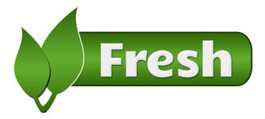 Yeşil arkaplan üzerine yazılmış taze metin.