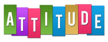 Attitude text written over colorful background.