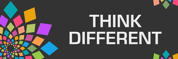 Think Different Text Written Dark Colorful Background — Stockfoto