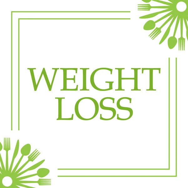 Weight Loss Text Written Green Blue Background — Fotografia de Stock