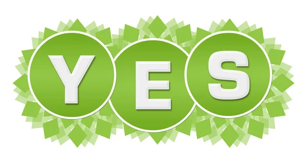 Yes Text Written Green Background — Stock Photo, Image