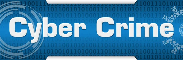 Cybercrime Tekst Geschreven Blauwe Achtergrond — Stockfoto