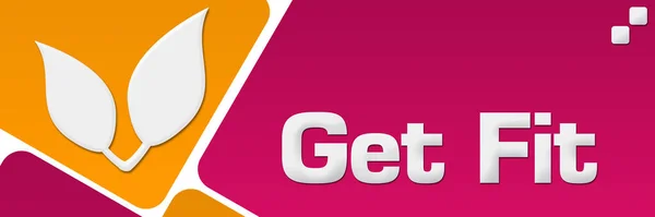 Get Fit Text Written Pink Orange Background — Stock Photo, Image