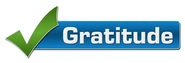 Gratitude Text Written Green Blue Background — Stock Photo, Image
