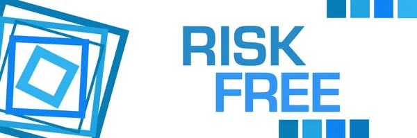 Risk Free Text Written Blue Background — Stock Photo, Image