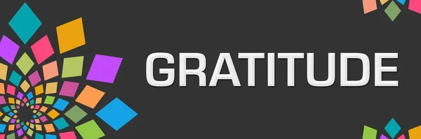 Gratitude Text Written Dark Colorful Background — Stock Photo, Image