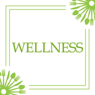 Yeşil arkaplan üzerine yazılmış sağlıklılık metni.