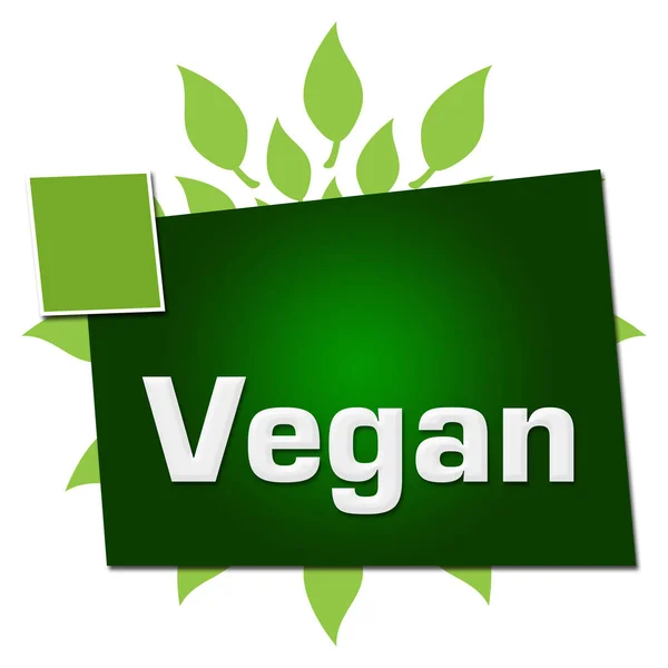 Veganer Text Auf Grünem Hintergrund — Stockfoto