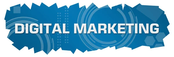Texto Marketing Digital Escrito Sobre Fondo Azul — Foto de Stock