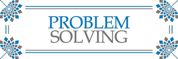 Rozwiązywanie Problemów Tekst Napisany Niebieskim Szarym Tle — Zdjęcie stockowe