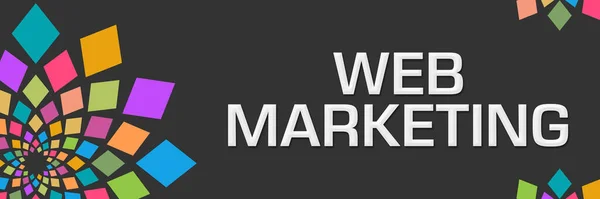 Web Marketing Tekst Geschreven Donkere Kleurrijke Achtergrond — Stockfoto