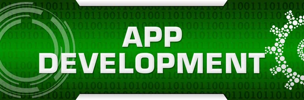 Testo Sviluppo App Scritto Sfondo Verde — Foto Stock