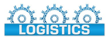 Mavi arkaplan üzerine yazılmış lojistik metin.