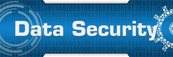 青の背景に書かれたデータセキュリティテキスト — ストック写真