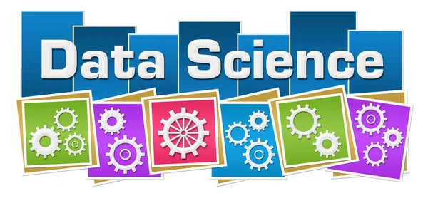 Data Science Text Written Blue Colorful Background — Stock Photo, Image