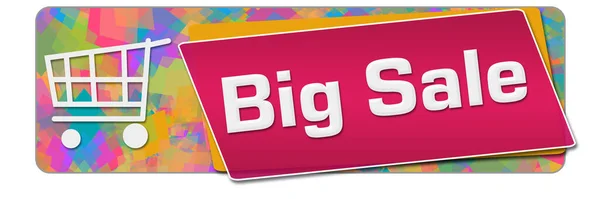 Big Sale Text Written Pink Colorful Background — Stock Photo, Image