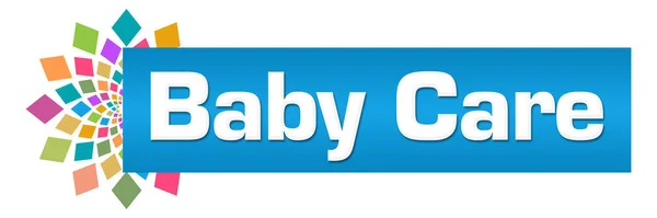 Baby Care Texto Escrito Sobre Fundo Colorido — Fotografia de Stock