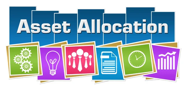 Asset Allocation Text Written Blue Colorful Background — Stock Photo, Image