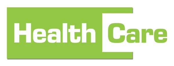 Texto Sobre Cuidados Saúde Escrito Sobre Fundo Verde — Fotografia de Stock