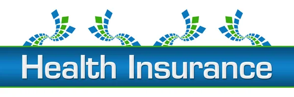 緑青色の背景に書かれた健康保険テキスト — ストック写真