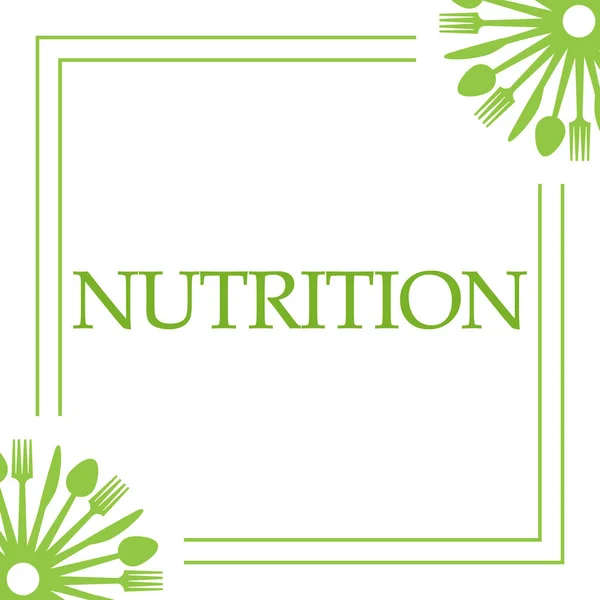 Nutrition Text Written Green Background — Stock Photo, Image