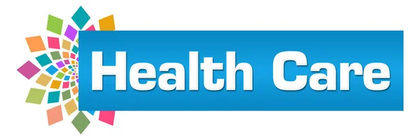 Health Care Text Written Colorful Blue Background — Stock Photo, Image