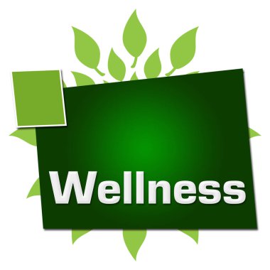 Yeşil arkaplan üzerine yazılmış sağlıklılık metni.