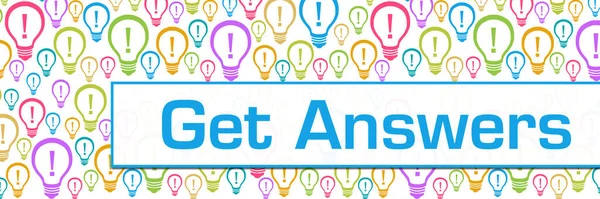 Get Answers Text Written Colorful Background —  Fotos de Stock