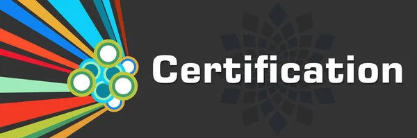 Certification Text Written Dark Colorful Background — стоковое фото