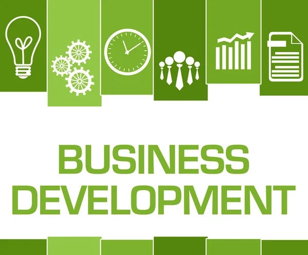 Business Development Text Written Green Background — Photo