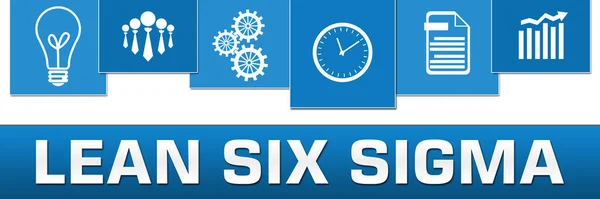Lean Six Sigma Text Written Blue Background — Stock Photo, Image