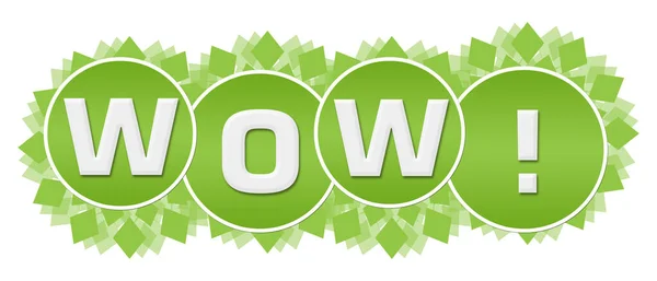 Wow Text Written Green Background — Stock Photo, Image