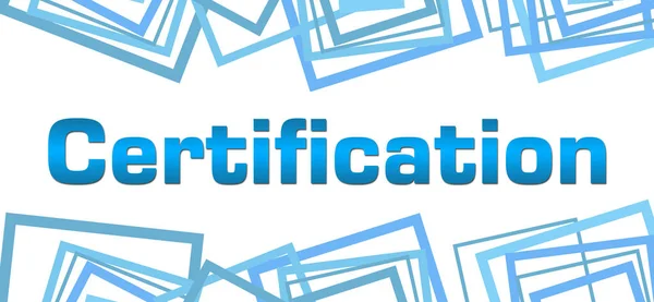 Certification Text Written Blue Background — Stock Fotó