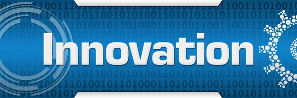 Innovationstext Auf Blauem Hintergrund Geschrieben — Stockfoto