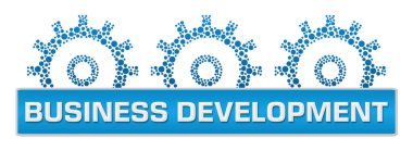 İş geliştirme metni mavi arkaplan üzerine yazıldı.