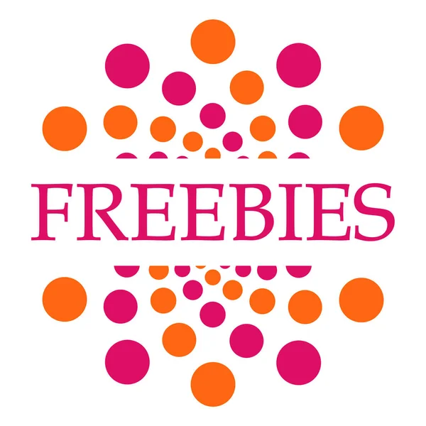 Freebies Text Napsaný Přes Růžové Oranžové Pozadí — Stock fotografie