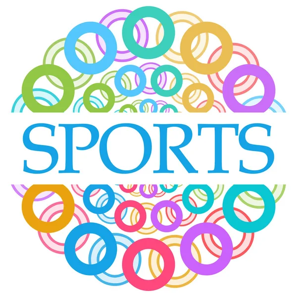 Sports Text Written Colorful Background — Stock Photo, Image
