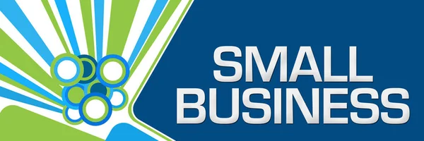 Texto Para Pequenas Empresas Escrito Sobre Fundo Azul Verde — Fotografia de Stock
