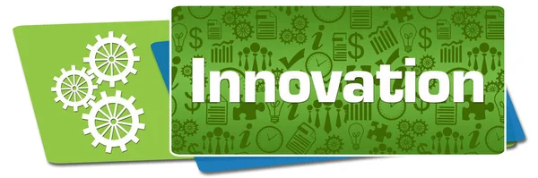 Innovationstext Auf Grünem Hintergrund Geschrieben — Stockfoto