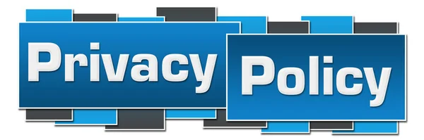 Privacy Policy Text Written Blue Grey Background —  Fotos de Stock