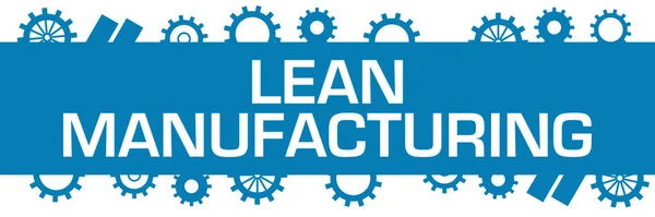 Lean Manufacturing Text Written Blue Background — Photo