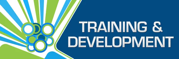 Training Development Text Written Blue Green Background — Stock Photo, Image